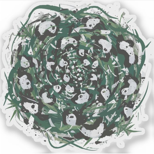 Panda-monium Sticker (Voorkant)