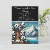 Panda-Monium Verjaardag Bash Kaart (Staand voorkant)