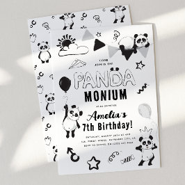 Panda-Moniums Kinderverjaardagsfeestje Kaart