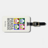 Panda Monroe Beer Pop Art Portret Bagagelabel (Voorkant horizontaal)