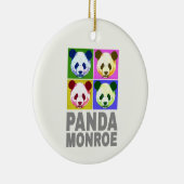 Panda Monroe Beer Pop Art Portret Keramisch Ornament (Rechts)