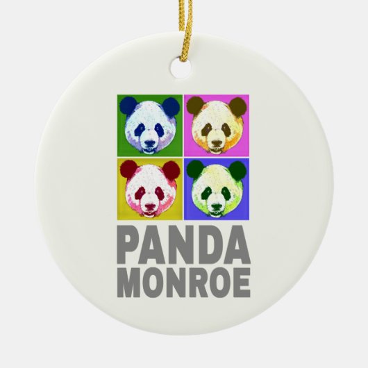 Panda Monroe Beer Pop Art Portret Keramisch Ornament (Voorkant)
