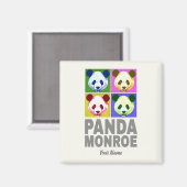Panda Monroe Beer Pop Art Portret Magneet (Voorkant / Achterkant)