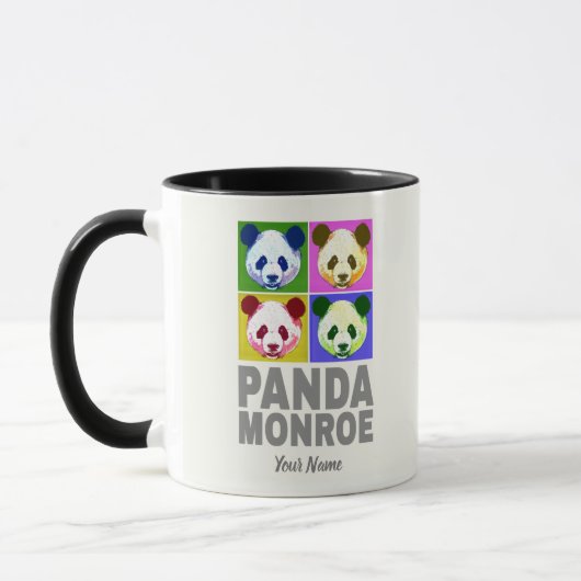 Panda Monroe Beer Pop Art Portret Mok (Links)
