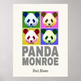 Panda Monroe Beer Pop Art Portret Poster