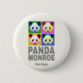 Panda Monroe Beer Pop Art Portret Ronde Button 5,7 Cm (Voorkant)