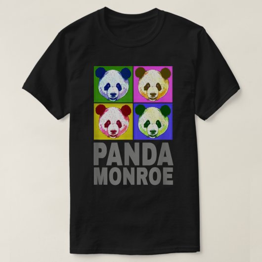 Panda Monroe Beer Pop Art Portret T-shirt (Design voorkant)