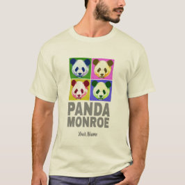 Panda Monroe Beer Pop Art Portret T-shirt