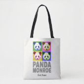 Panda Monroe Beer Pop Art Portret Tote Bag (Voorkant)
