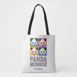 Panda Monroe Beer Pop Art Portret Tote Bag