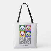 Panda Monroe Beer Pop Art Portret Tote Bag (Achterkant)