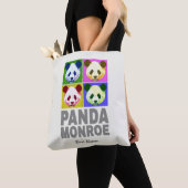 Panda Monroe Beer Pop Art Portret Tote Bag (Dichtbij)