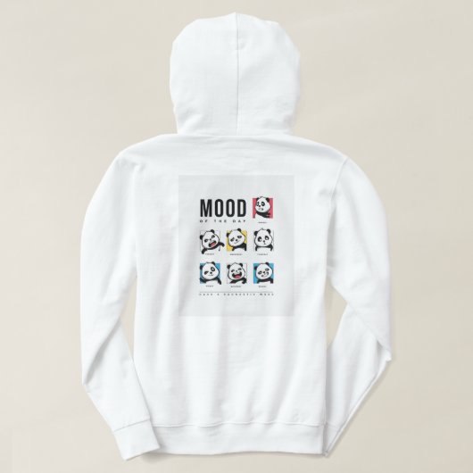 Panda Mood Faces Hoodie (Design achterkant)