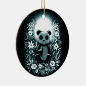 Panda Moon Keramisch Ornament (Rechts)