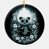 Panda Moon Keramisch Ornament (Achterkant)