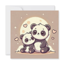 Panda Moon Love Kaart
