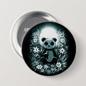 Panda Moon Ronde Button 7,6 Cm (Voorkant /achterkant)