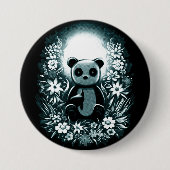 Panda Moon Ronde Button 7,6 Cm (Voorkant)