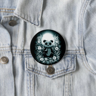 Panda Moon Ronde Button 7,6 Cm