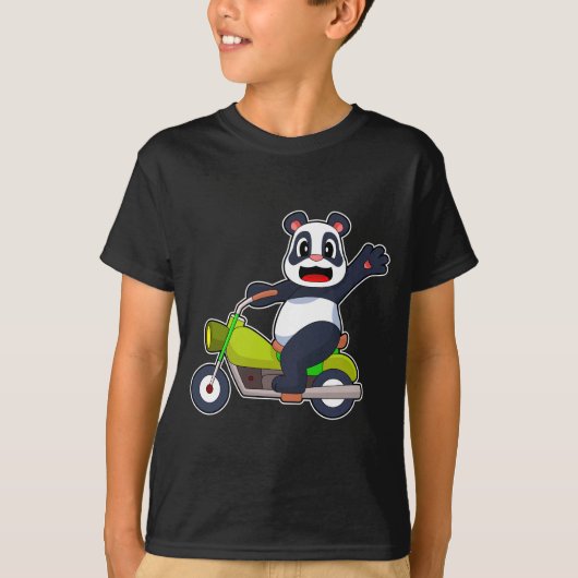 Panda Motorcycle T-shirt (Voorkant)