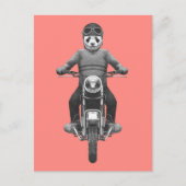 Panda Motorcyle Rider Briefkaart (Voorkant)