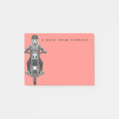 Panda Motorcyle Rider | Jouw namen toevoegen Post-it® Notes (Voorkant)