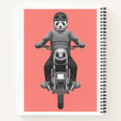 Panda Motorcyle Rider Notitieboek (Achterkant)