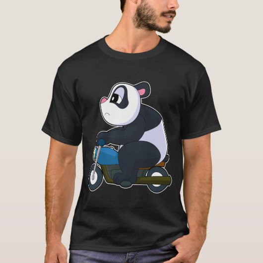 Panda-motorfiets T-shirt (Voorkant)