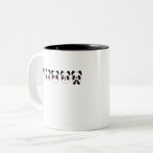 panda multi - gezichten tweekleurige koffiemok (Voorkant links)