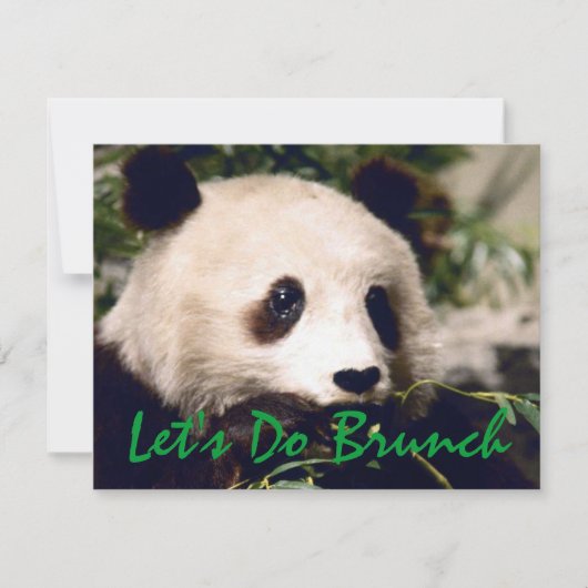 Panda Münching Greens INVITATION ~ EZ2 CUSTOMIZE! Kaart (Voorkant)