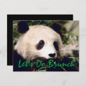 Panda Münching Greens INVITATION ~ EZ2 CUSTOMIZE! Kaart (Voorkant / Achterkant)