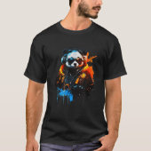 Panda Muziek DJ Controller Gaming Panda T-shirt (Voorkant)