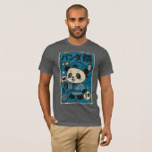 Panda na het donker t-shirt (Voorkant volledig)