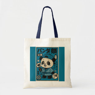 Panda na het donker tote bag