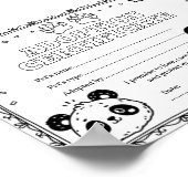 Panda neem een huisdier kleurcertificaat poster (Hoek)