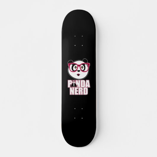Panda Nerd Girl Persoonlijk Skateboard (Voorkant)