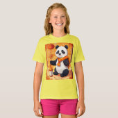 Panda new year Party — Cartoon style designed T-shirt (Voorkant volledig)