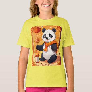 Panda new year Party — Cartoon  style designed   T-shirt
