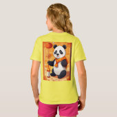 Panda new year Party — Cartoon style designed T-shirt (Achterkant volledig)