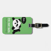 Panda niet lui bagagelabel (Voorkant horizontaal)