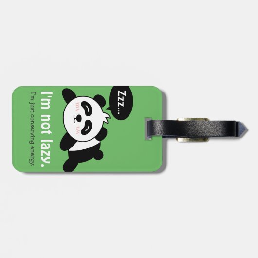 Panda niet lui bagagelabel (Achterkant horizontaal)