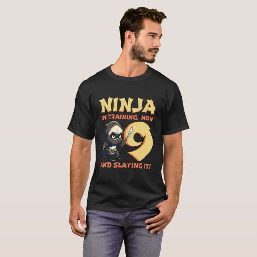 Panda Ninja I'M 9 Nine Ninja 9Nd T-shirt (Voorkant volledig)
