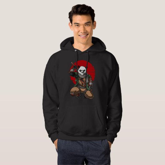 Panda Ninja Samurai Hoodie (Voorkant volledig)