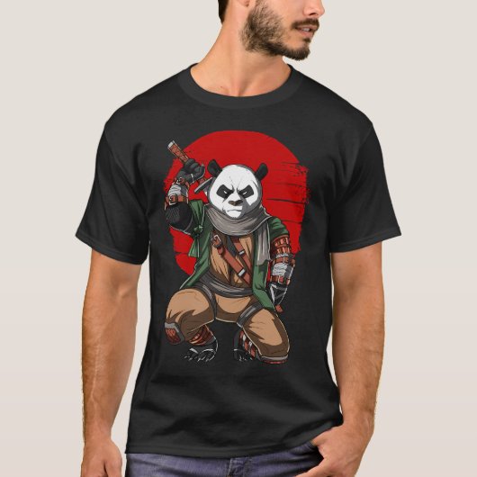 Panda Ninja Samurai T-shirt (Voorkant)