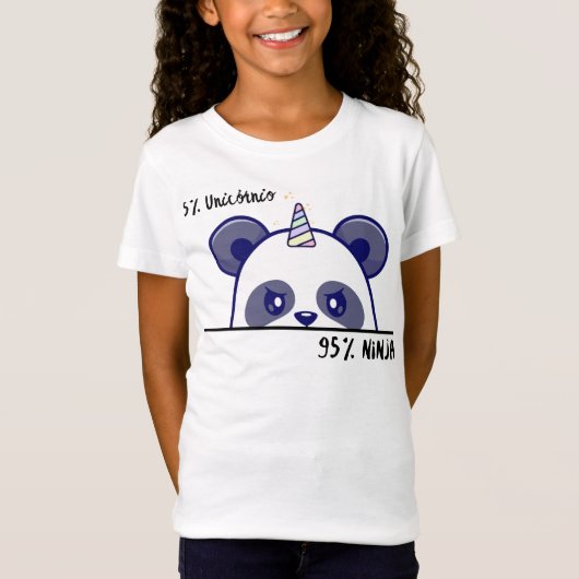 Panda Ninja Unicórnio T-shirt (Voorkant)