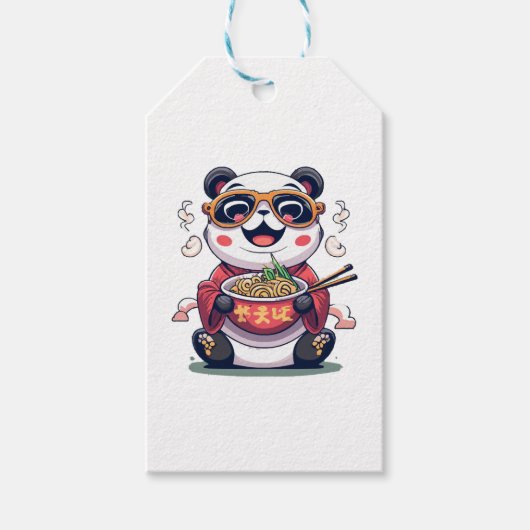 Panda Noedels Cadeaulabel (Voorkant)
