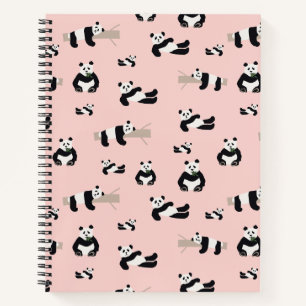Panda-Notitieboek, 21,6 x 28 cm, spiraalvormig Notitieboek