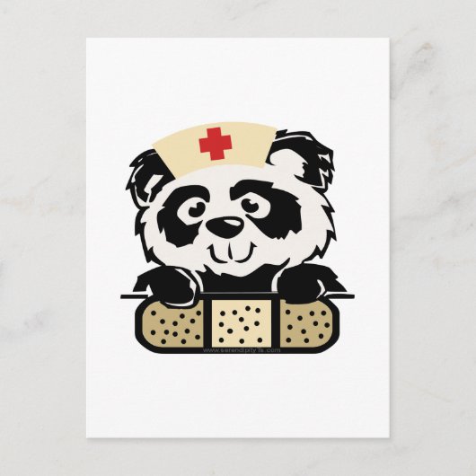 Panda Nurse Briefkaart (Voorkant)