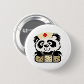 Panda Nurse Ronde Button 5,7 Cm (Voorkant /achterkant)