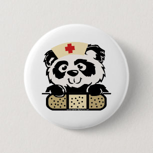 Panda Nurse Ronde Button 5,7 Cm